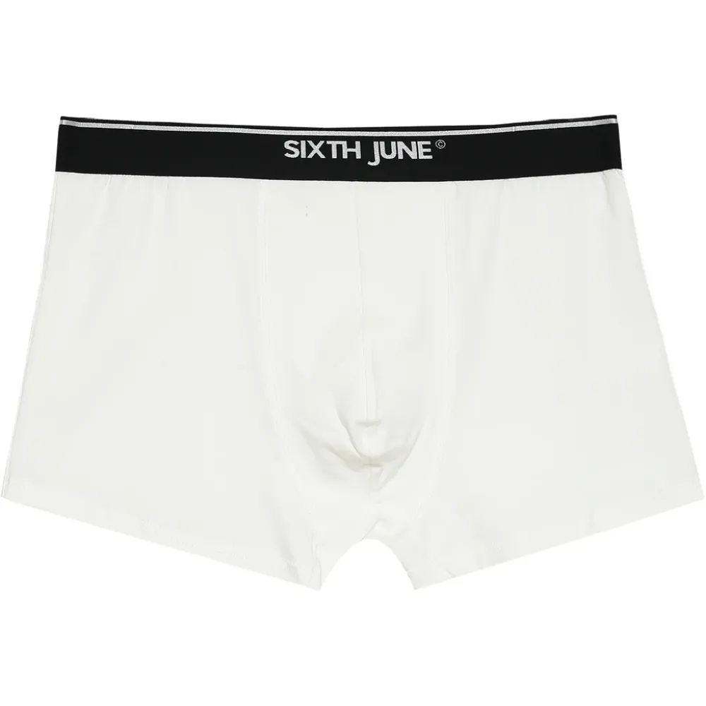 Homme Sixth June Sous Vêtements | Boxer Uni Bande Blanc Casse