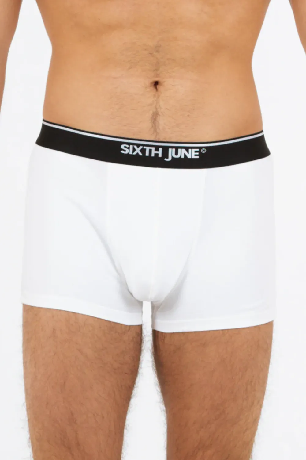 Homme Sixth June Sous Vêtements | Boxer Uni Bande Blanc Casse