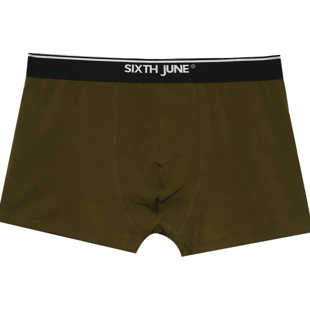 Homme Sixth June Sous Vêtements | Boxer Uni Bande Vert Kaki