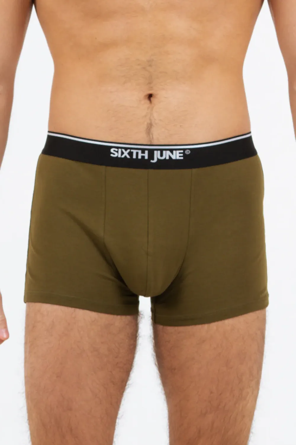 Homme Sixth June Sous Vêtements | Boxer Uni Bande Vert Kaki