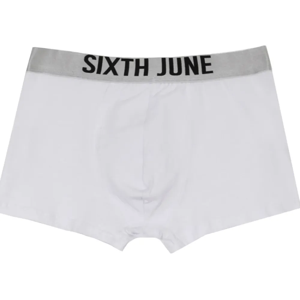 Homme Sixth June Sous Vêtements | Boxer Uni Texte Blanc