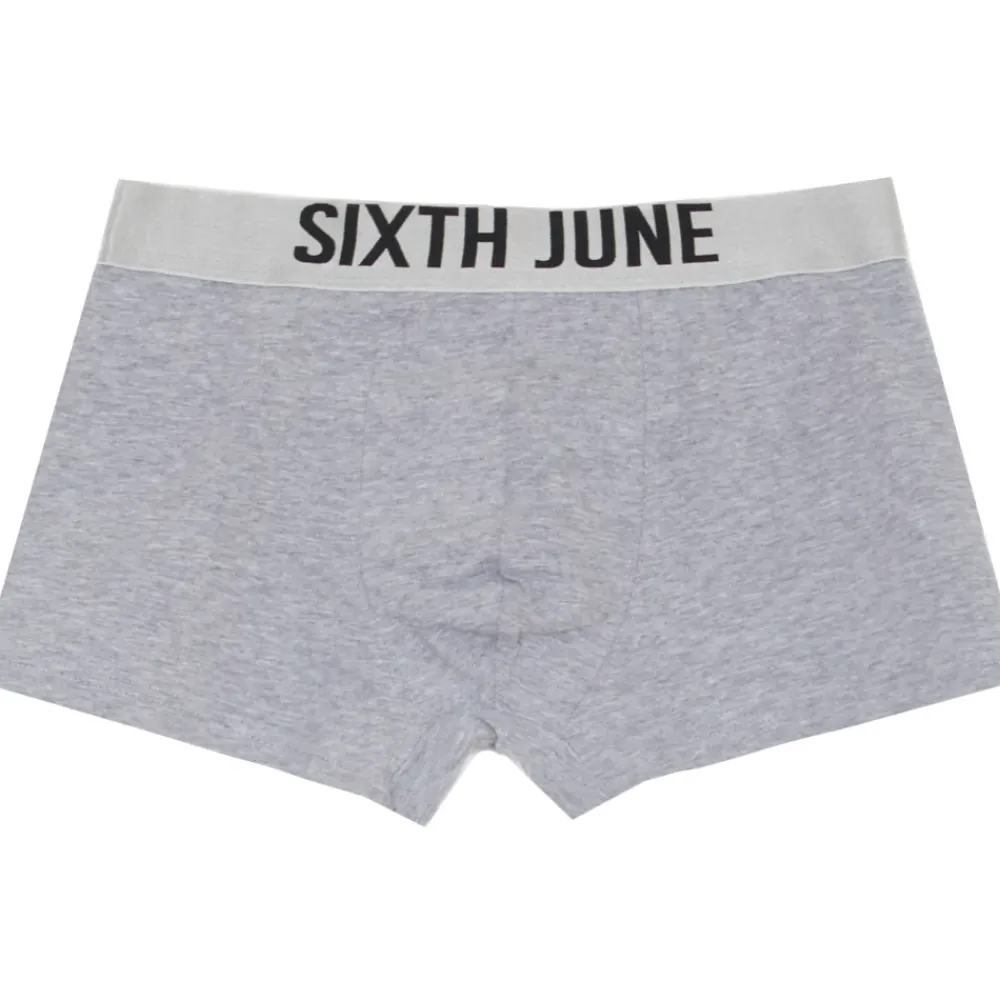 Homme Sixth June Sous Vêtements | Boxer Uni Texte Gris