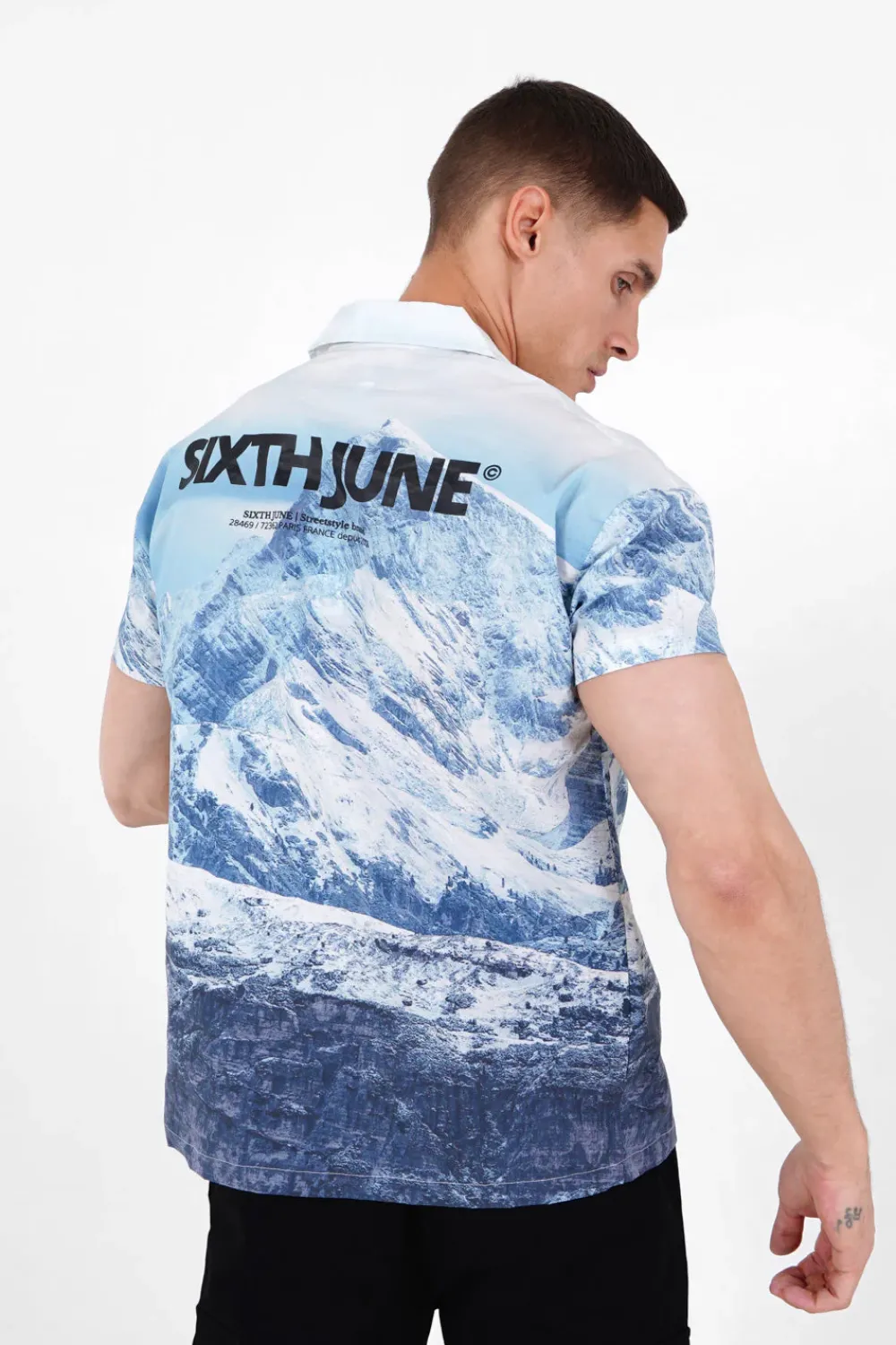 Homme Sixth June Hauts | Chemise Imprime Montagne Bleu