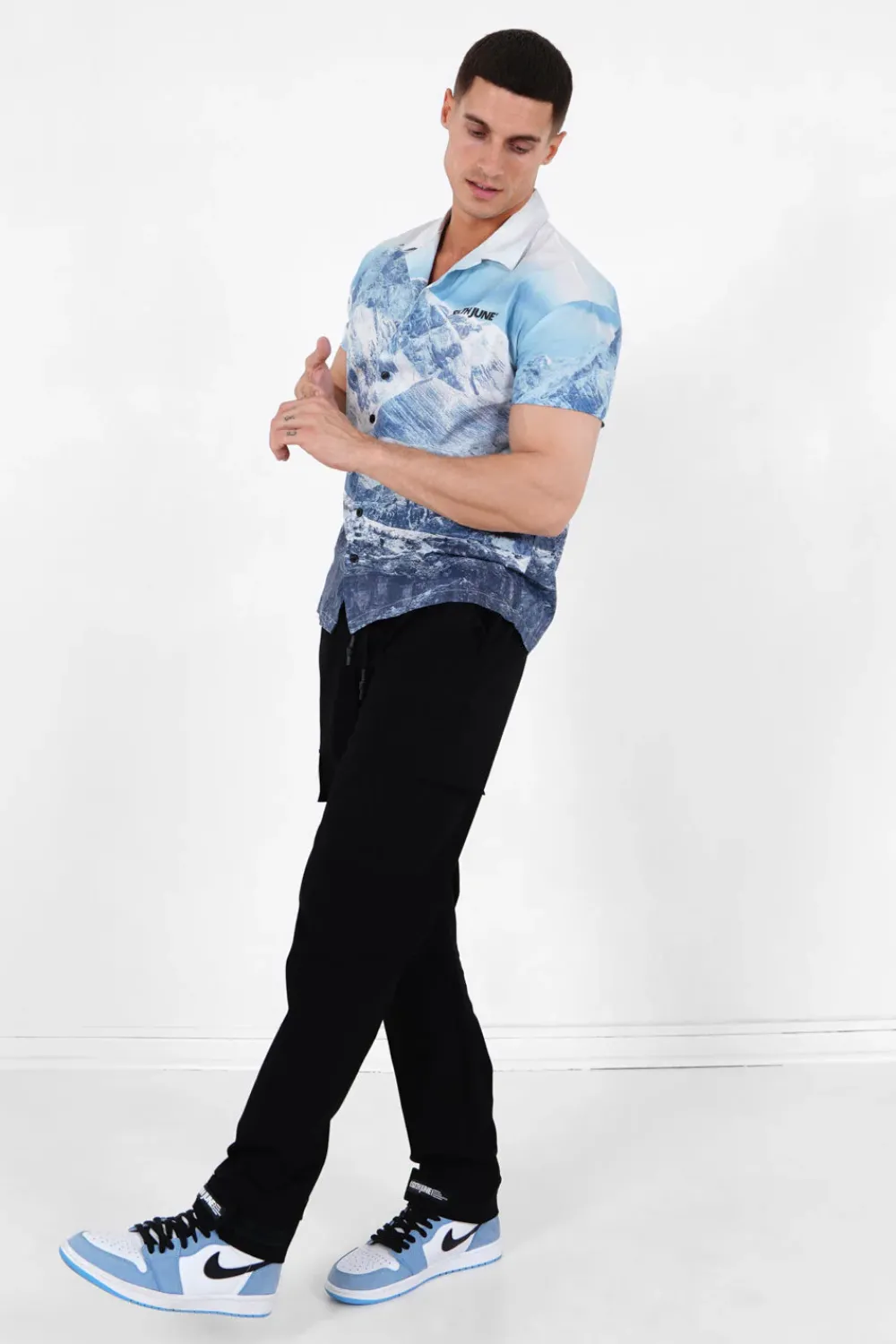 Homme Sixth June Hauts | Chemise Imprime Montagne Bleu