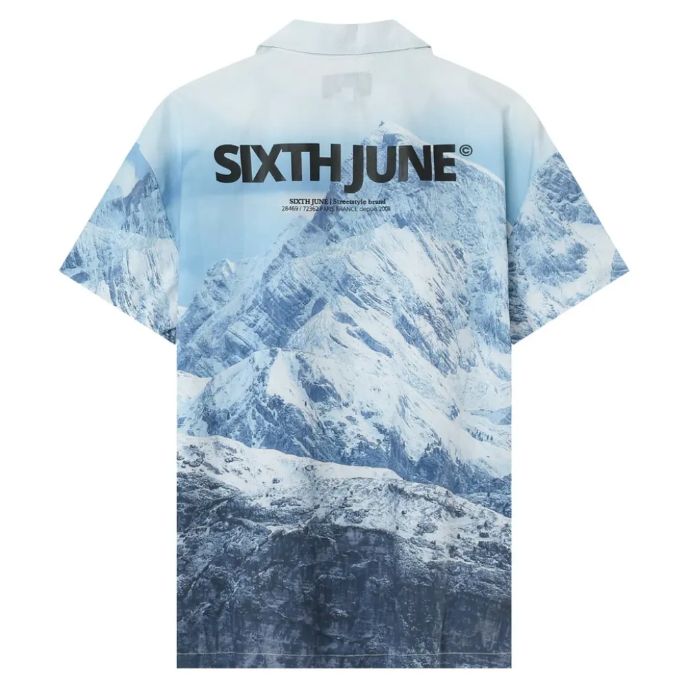 Homme Sixth June Hauts | Chemise Imprime Montagne Bleu