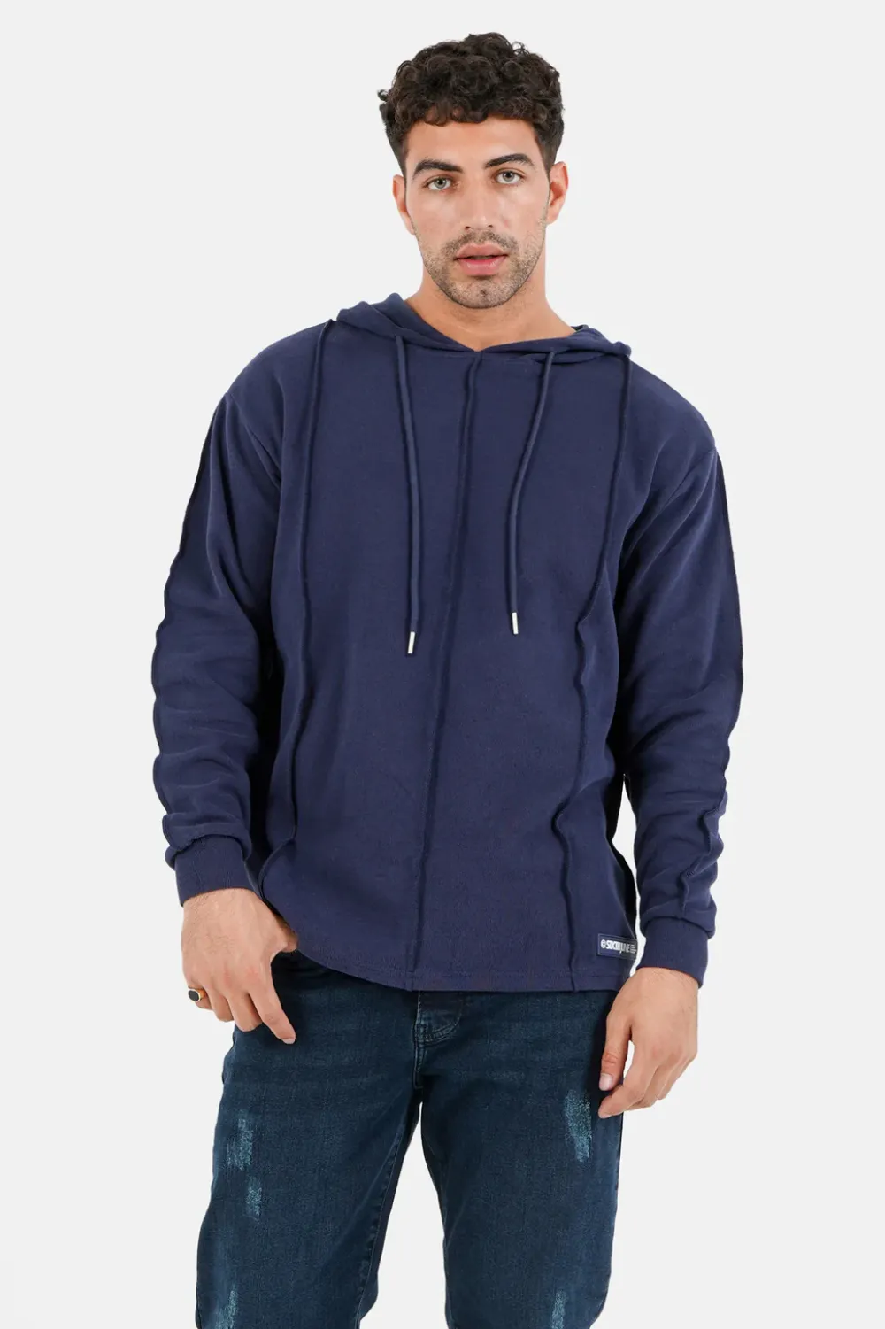 Homme Sixth June Sweats | Coutures Exterieurs Sweatshirt Bleu Fonce