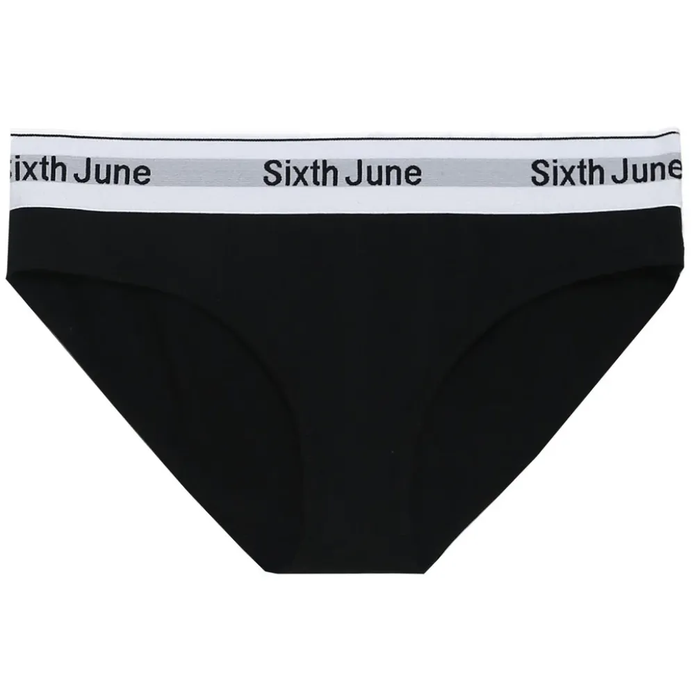 Femme Sixth June Sous Vêtements | Culotte Bande Elastique Noir