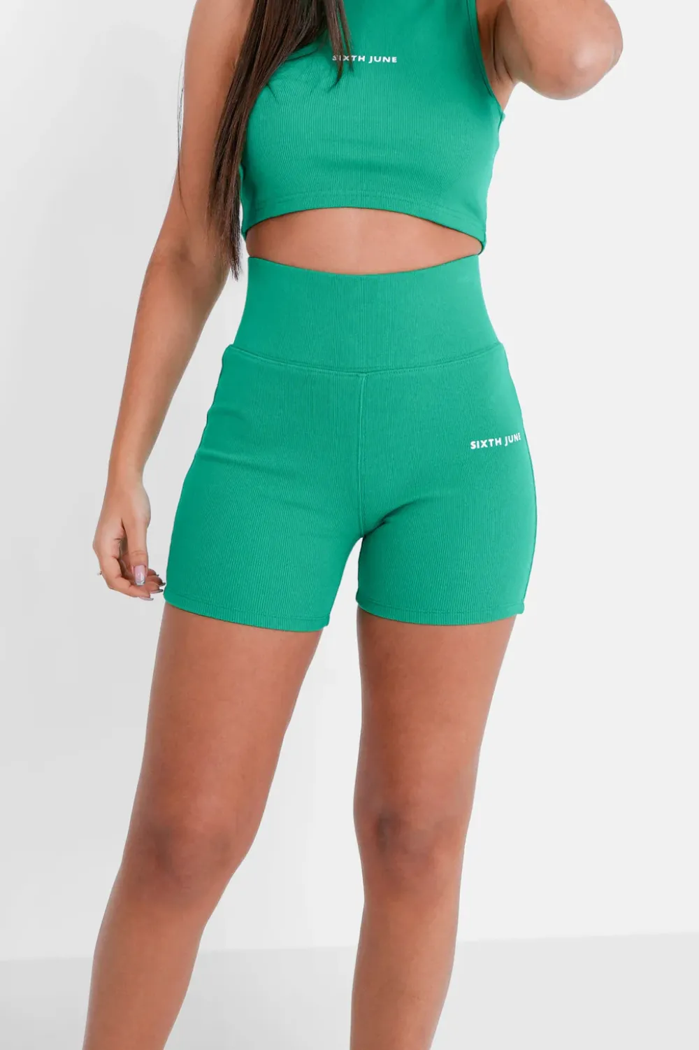 Femme Sixth June Shorts | Cycliste Court Cotele Logo Vert