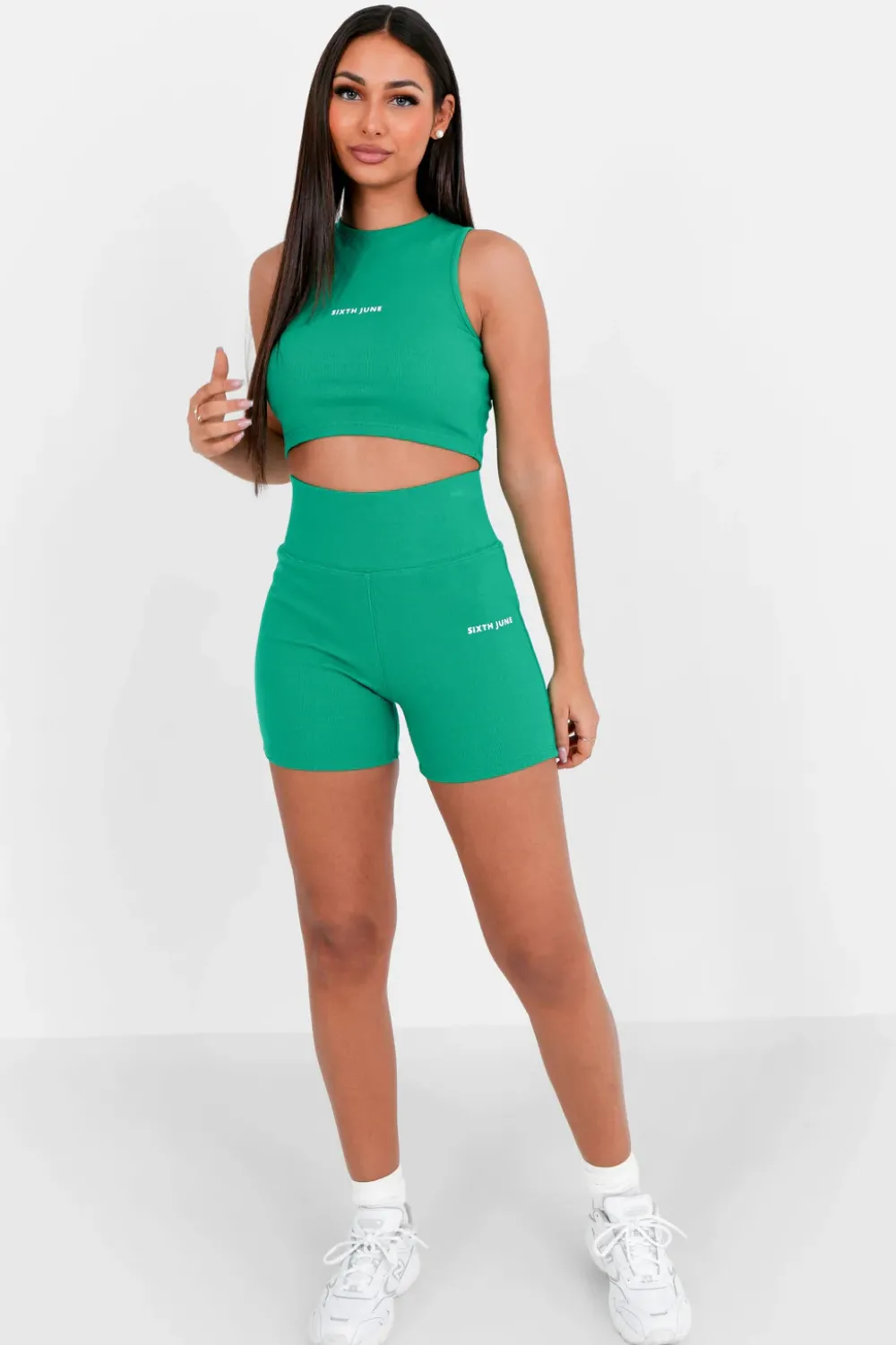 Femme Sixth June Shorts | Cycliste Court Cotele Logo Vert