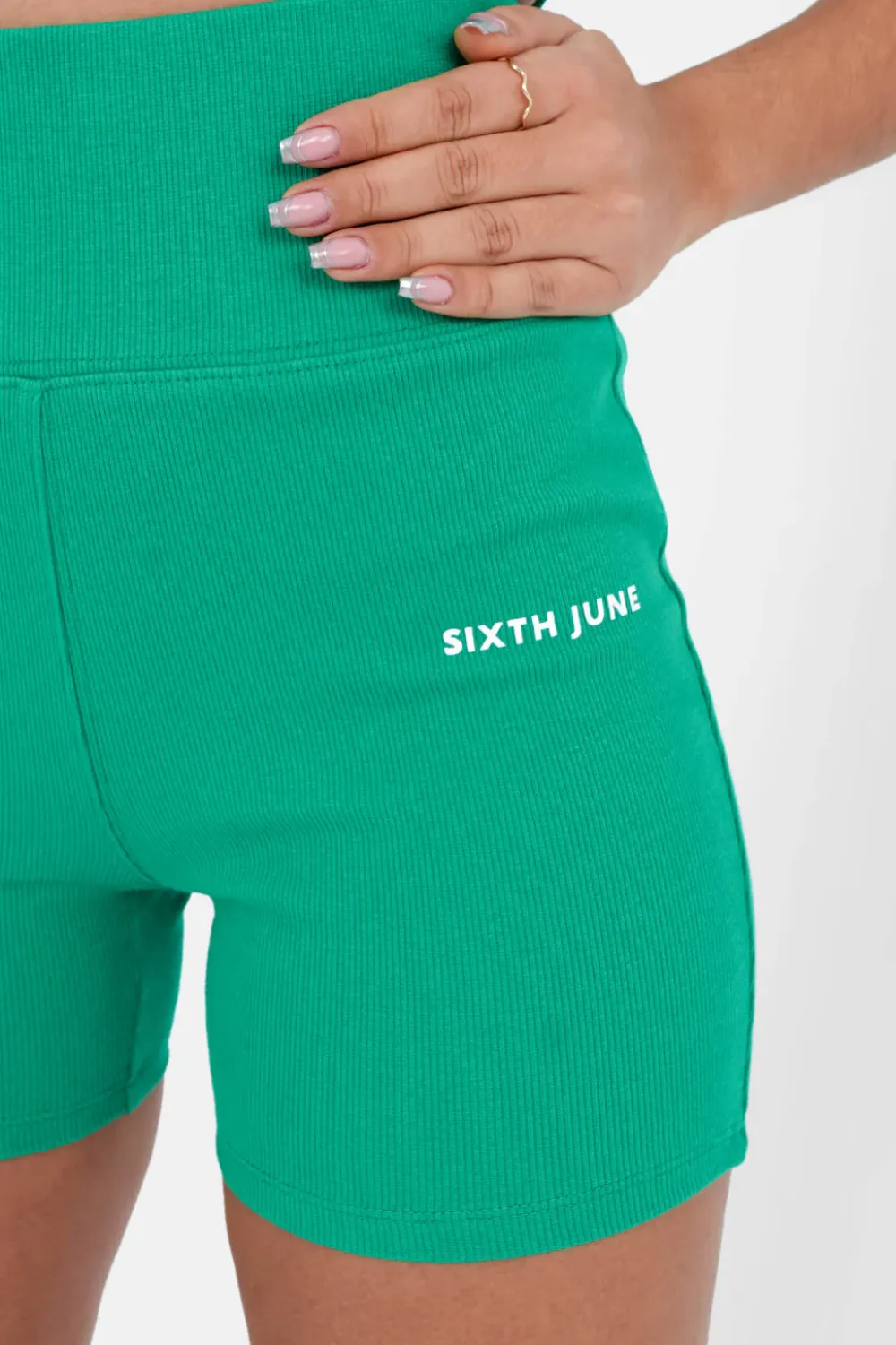 Femme Sixth June Shorts | Cycliste Court Cotele Logo Vert