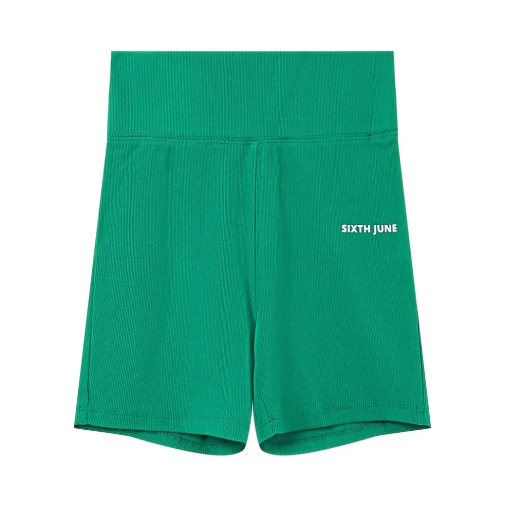 Femme Sixth June Shorts | Cycliste Court Cotele Logo Vert