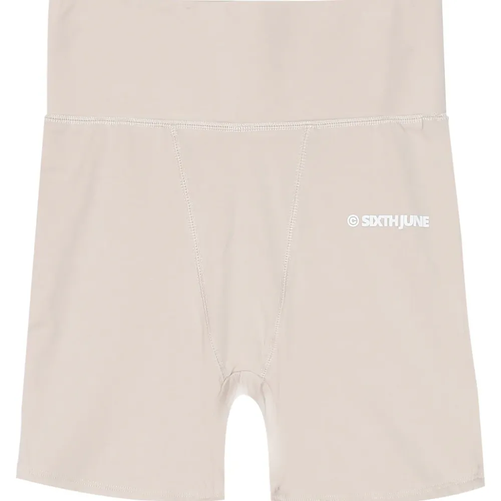 Femme Sixth June Shorts | Cycliste Court Logo Blanc Casse