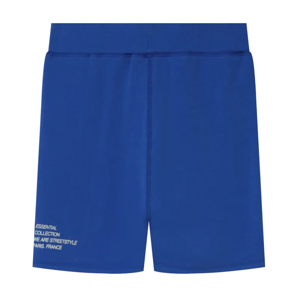 Femme Sixth June Shorts | Cycliste Court Logo Imprime Bleu