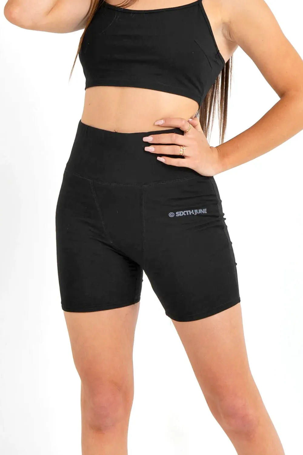 Femme Sixth June Shorts | Cycliste Court Logo Noir