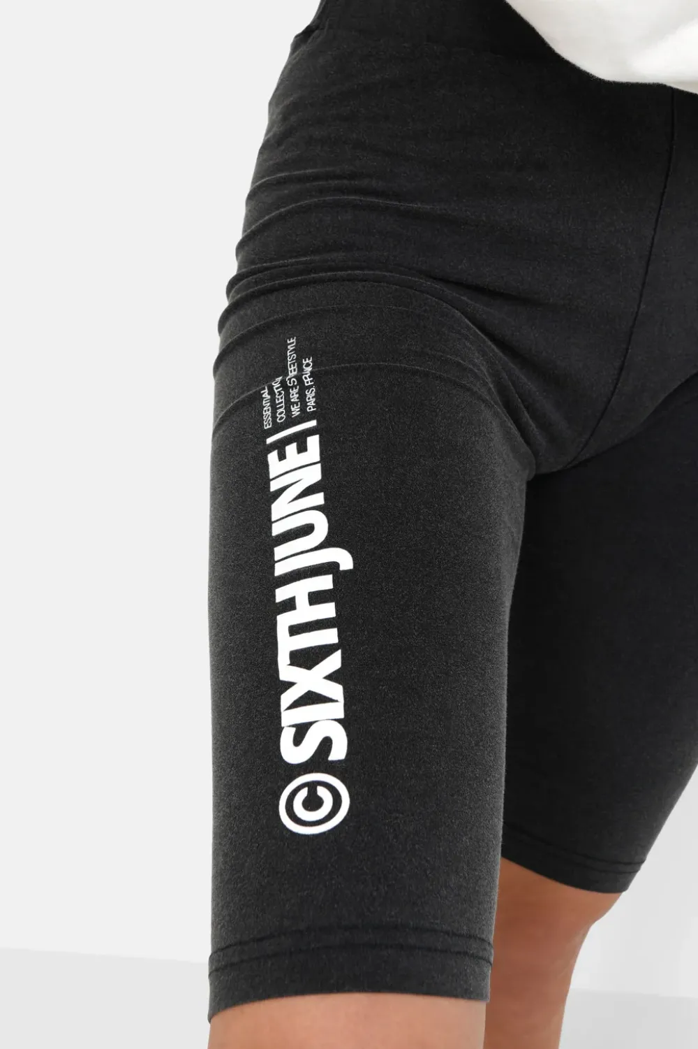 Femme Sixth June Shorts | Cycliste Mi-Long Logo Noir