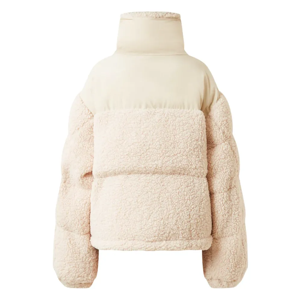 Femme Sixth June Manteaux | Doudoune Bi Matiere Sherpa Beige