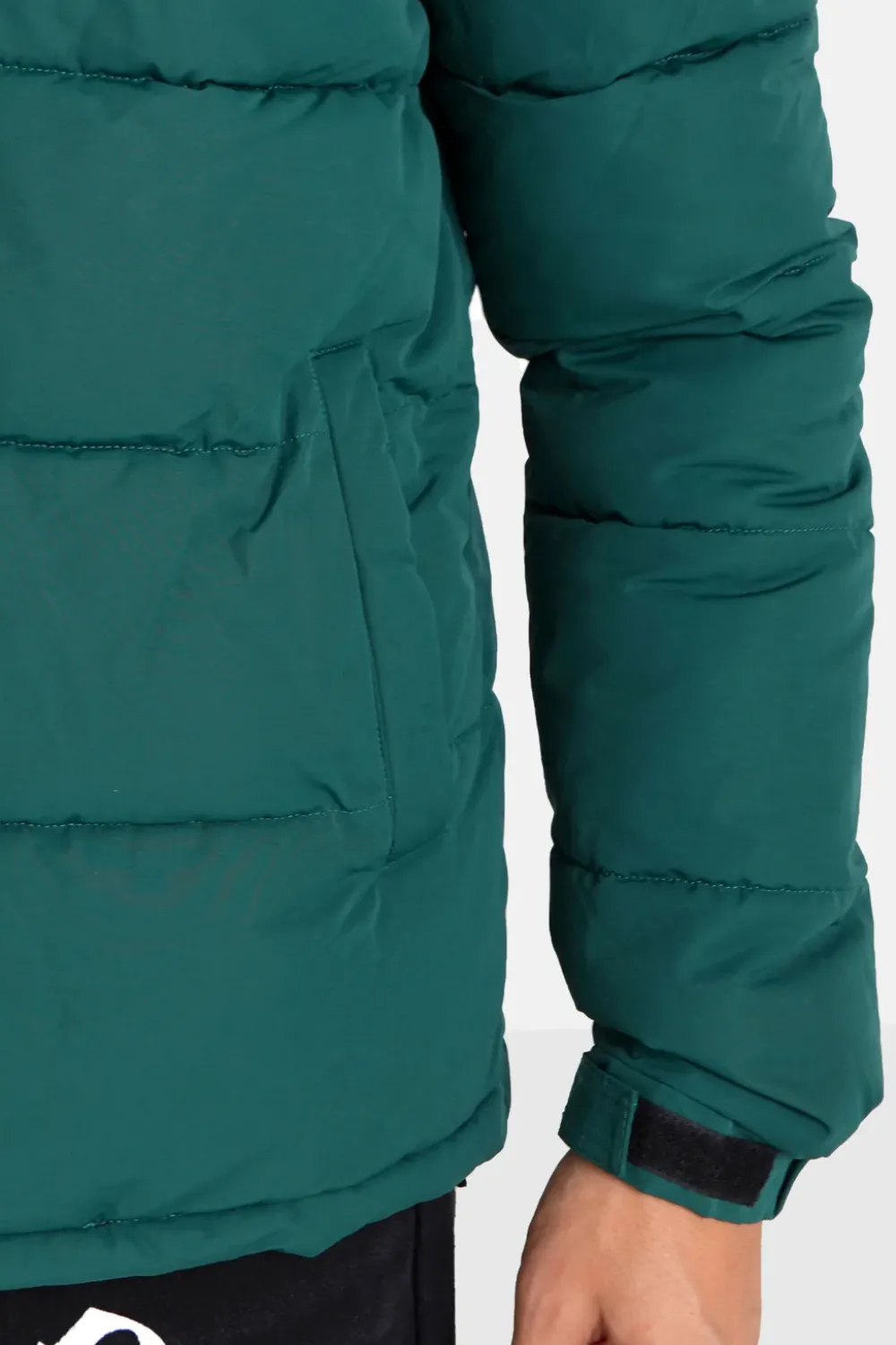 Homme Sixth June Manteaux | Doudoune Bicolore Logo Vert Fonce