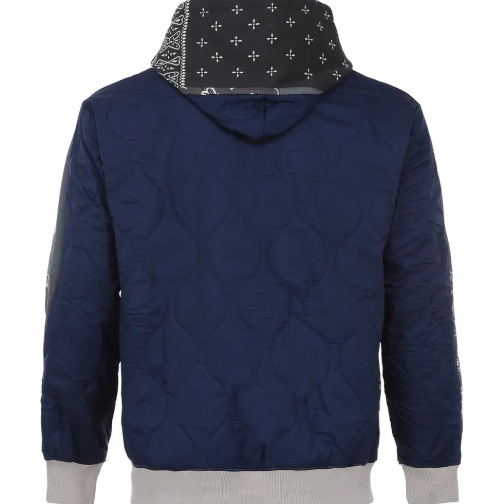 Homme Sixth June Sweats | Gilet Zippe Bandana Bicolore Gris