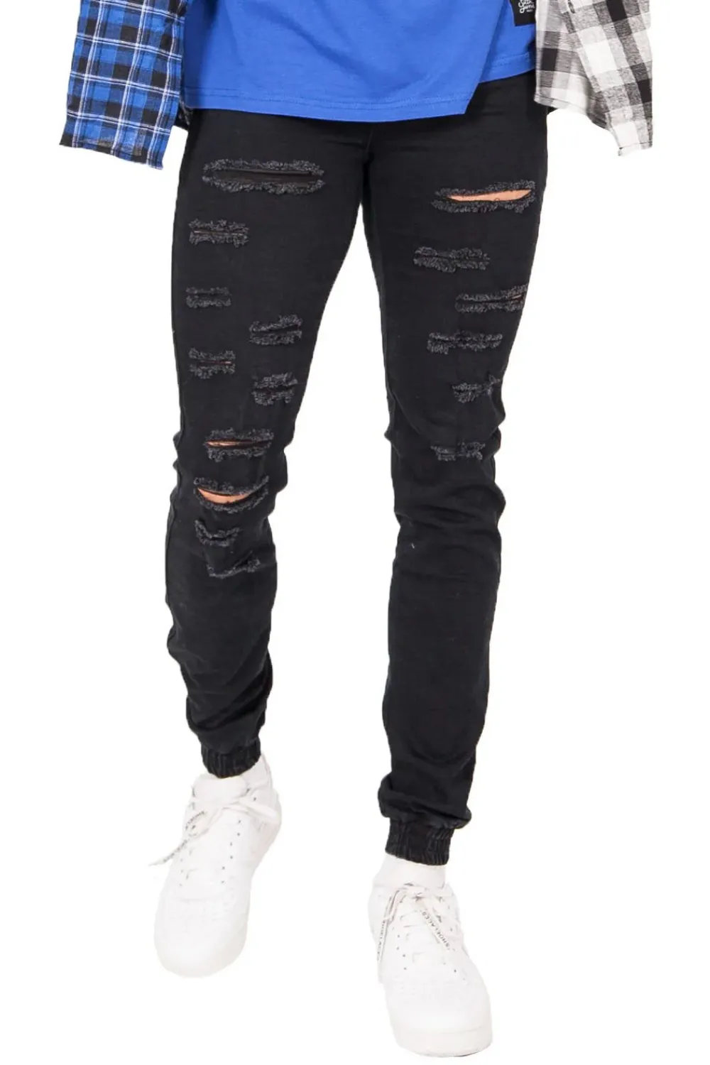 Homme Sixth June Pantalons | Jean Dechire Noir