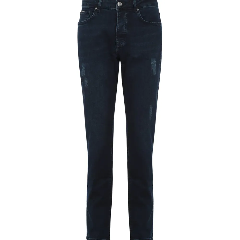 Homme Sixth June Pantalons | Jean Regular Griffe Bleu Fonce