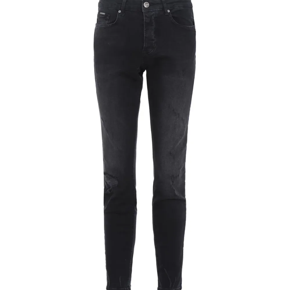 Homme Sixth June Pantalons | Jean Slim Griffe Noir