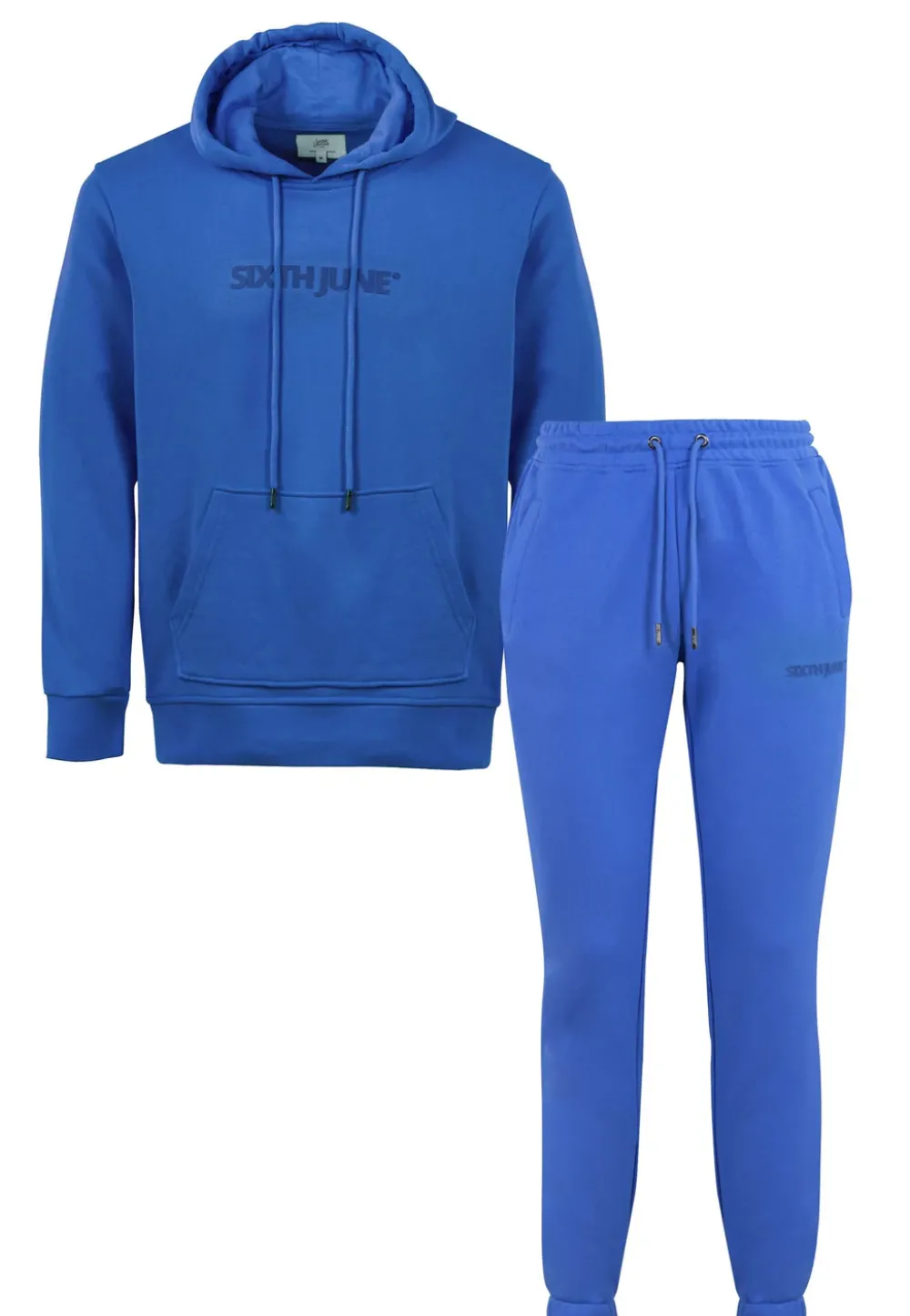 Homme Sixth June Ensembles | Jogging + Sweat Capuche Logo Gomme Bleu Fonce