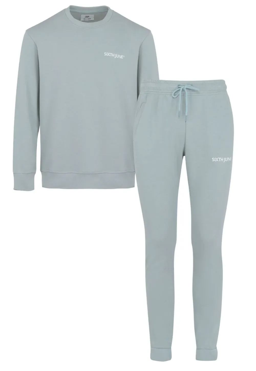 Homme Sixth June Ensembles | Jogging + Sweat Logo Brode Blue