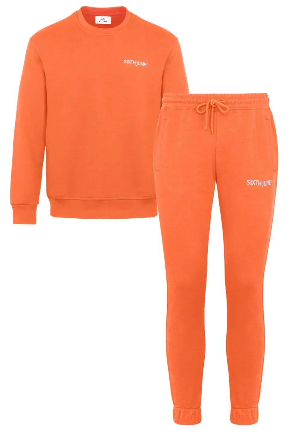 Homme Sixth June Ensembles | Jogging + Sweat Logo Brode Orange