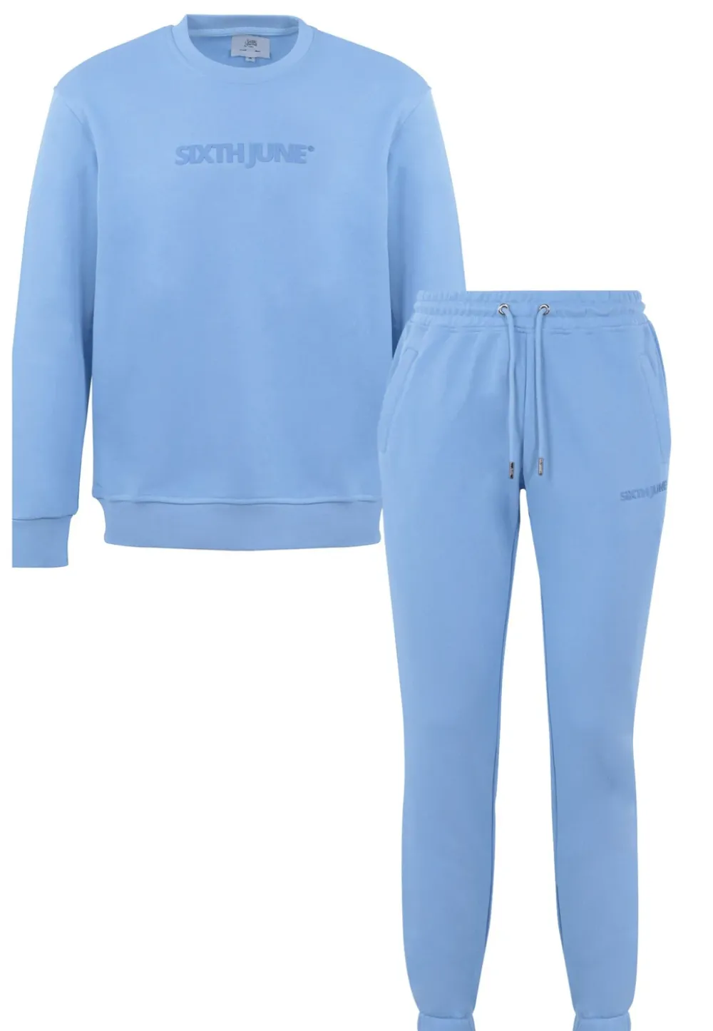 Homme Sixth June Ensembles | Jogging + Sweat Logo Gomme Bleu Clair