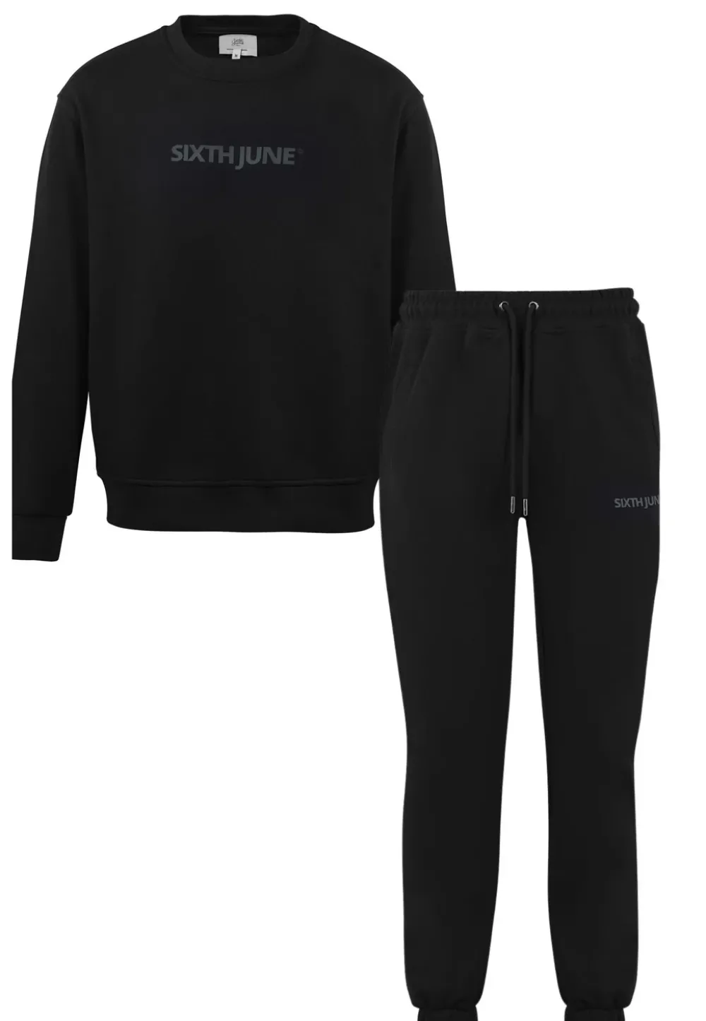 Homme Sixth June Ensembles | Jogging + Sweat Logo Gomme Noir