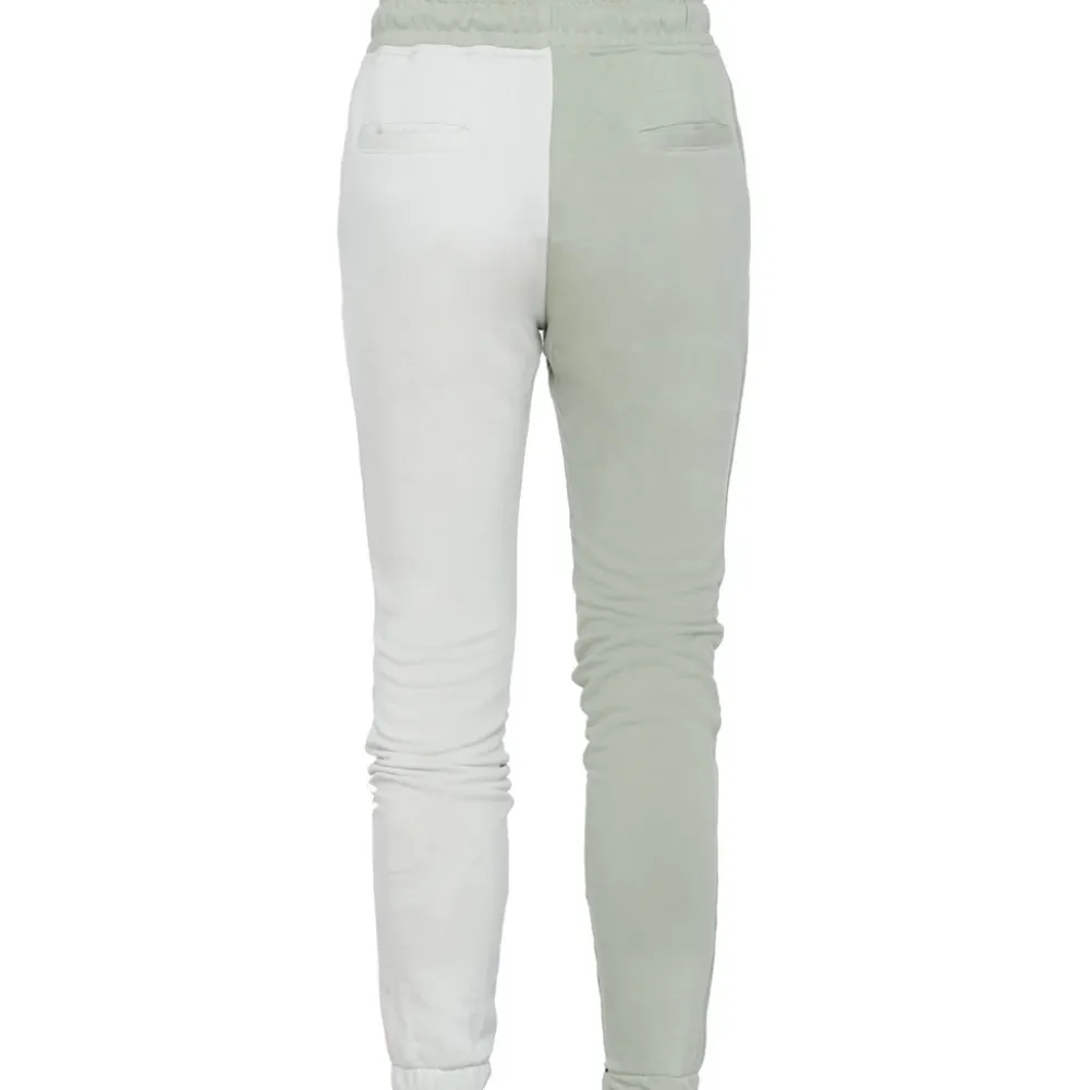 Homme Sixth June Pantalons | Jogging Bicolore Logo Vert Clair