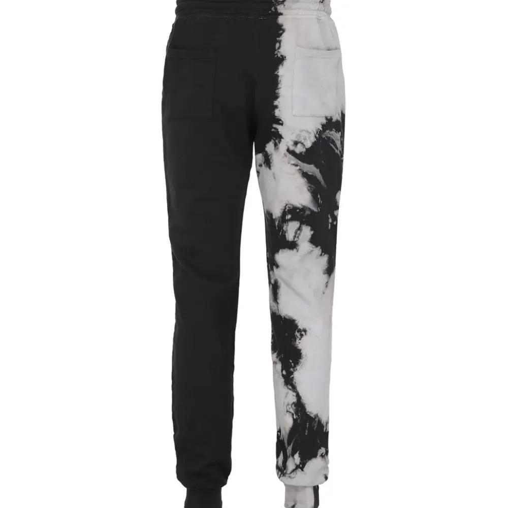 Homme Sixth June Pantalons | Jogging Bicolore Tie Dye Noir