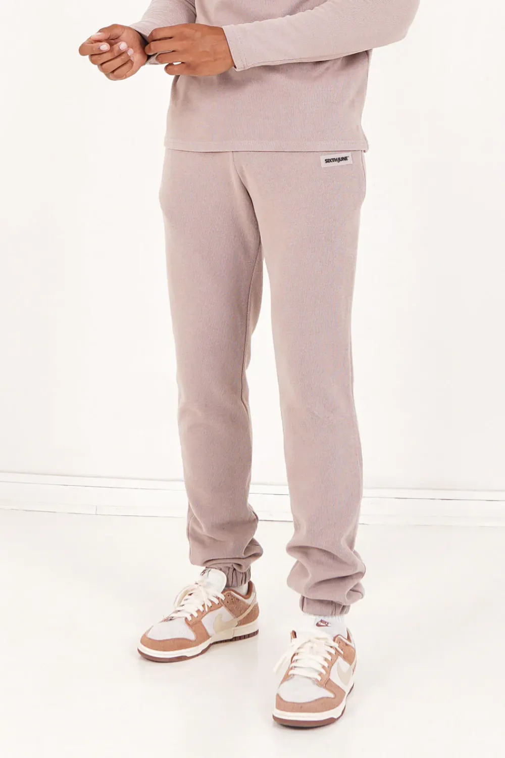 Homme Sixth June Pantalons | Jogging Cotele Cordon Beige Clair