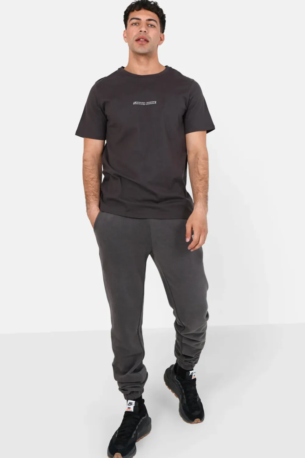 Homme Sixth June Pantalons | Jogging Cotele Cordon Gris Fonce