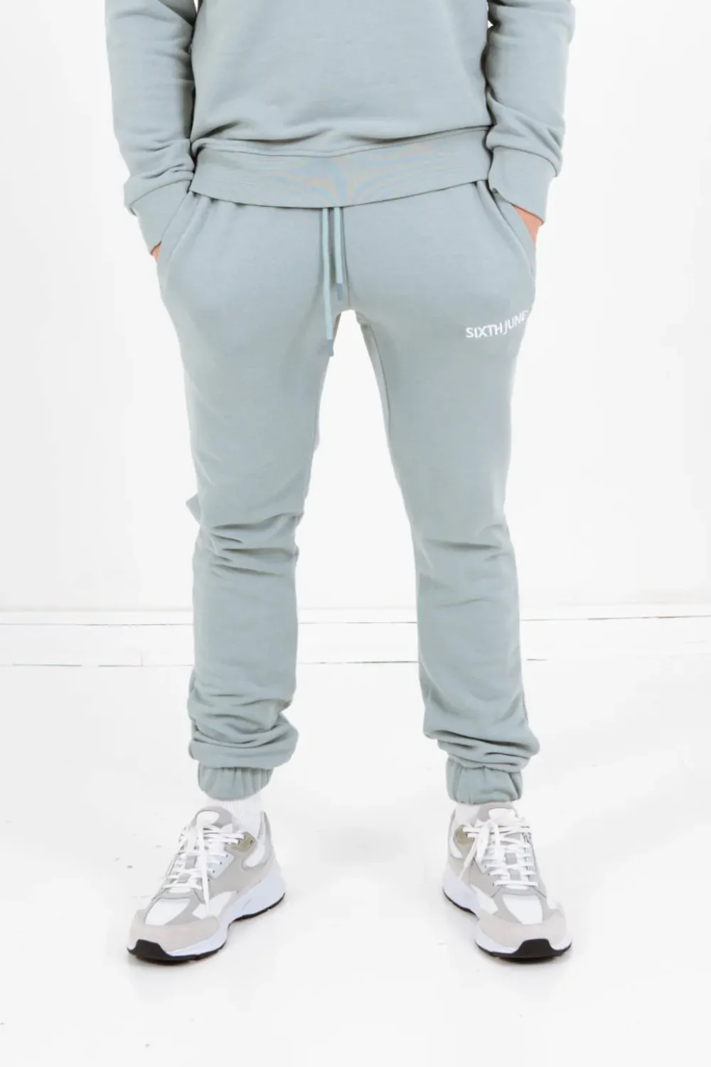 Homme Sixth June Pantalons | Jogging Soft Logo Brode Bleu