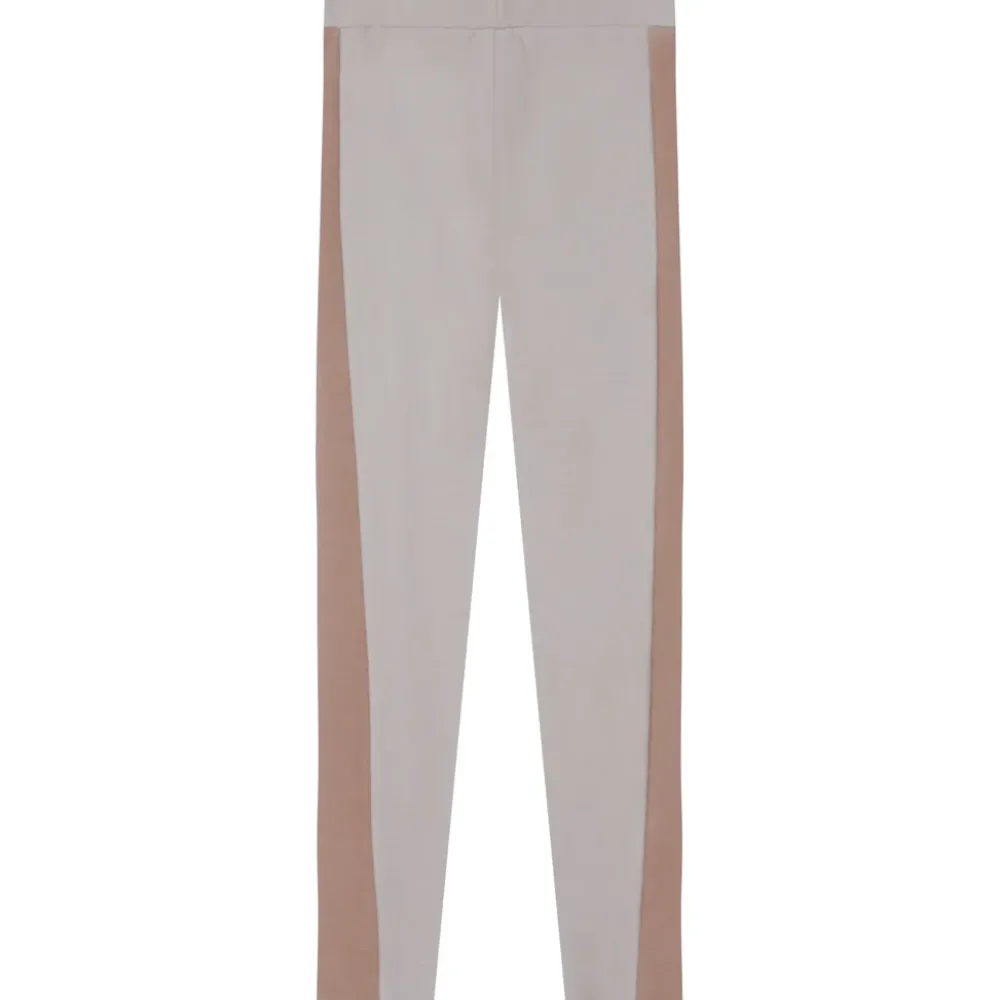 Femme Sixth June Pantalons | Legging Bicolor Cotele Beige Clair