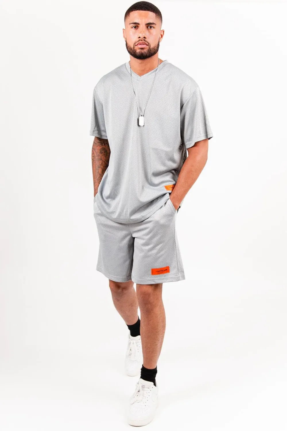 Homme Sixth June Hauts | Maillot Mesh Logo Gris