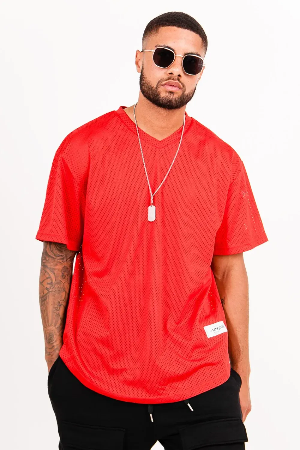 Homme Sixth June Hauts | Maillot Mesh Logo Rouge