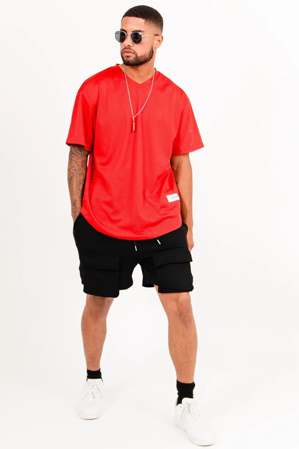 Homme Sixth June Hauts | Maillot Mesh Logo Rouge