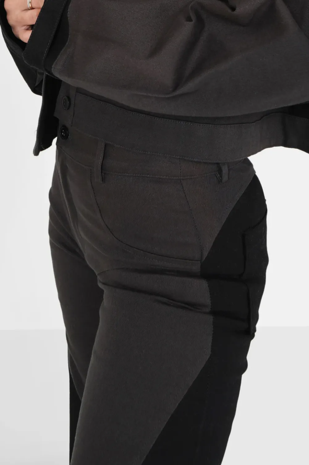 Femme Sixth June Pantalons | Pantalon Bicolore Sexy Flare Noir