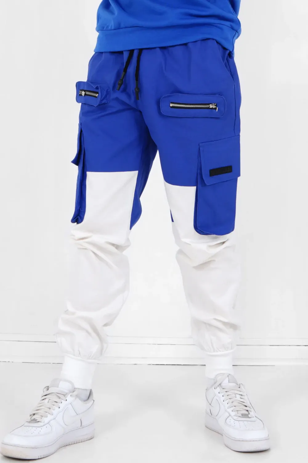 Homme Sixth June Pantalons | Pantalon Cargo Bicolore Bleu