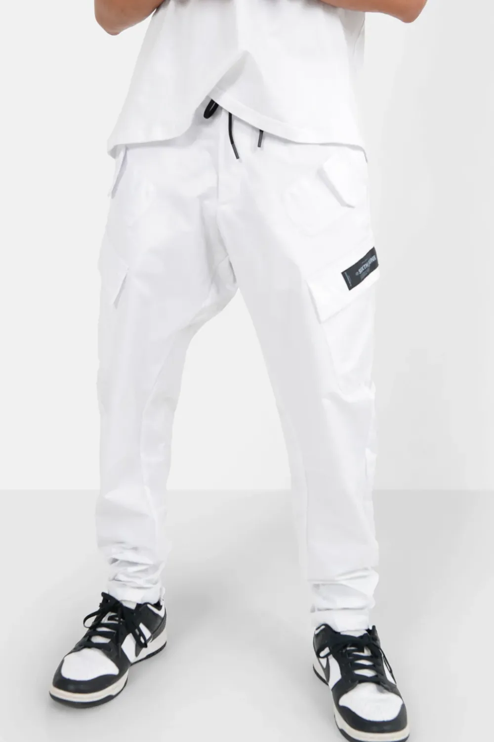 Homme Sixth June Pantalons | Pantalon Cargo Leger Blanc