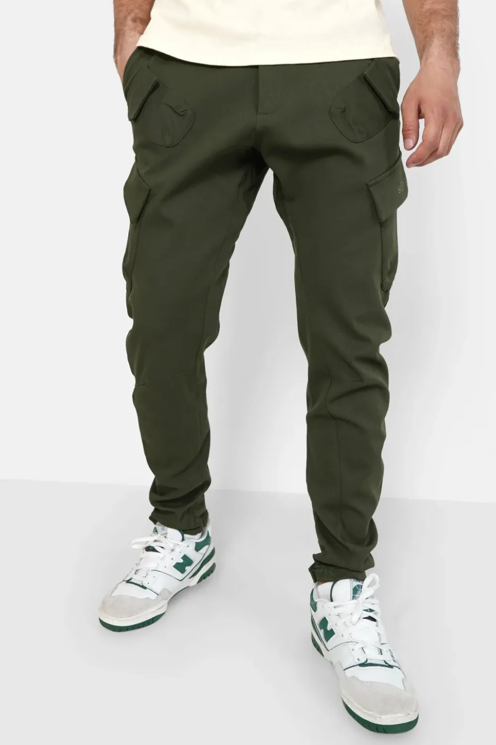 Homme Sixth June Pantalons | Pantalon Cargo Poches Avant Kaki