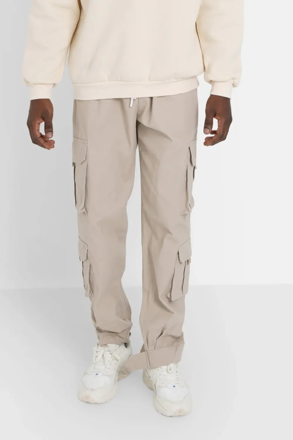 Homme Sixth June Pantalons | Pantalon Cargo Poches Scratch Beige Clair