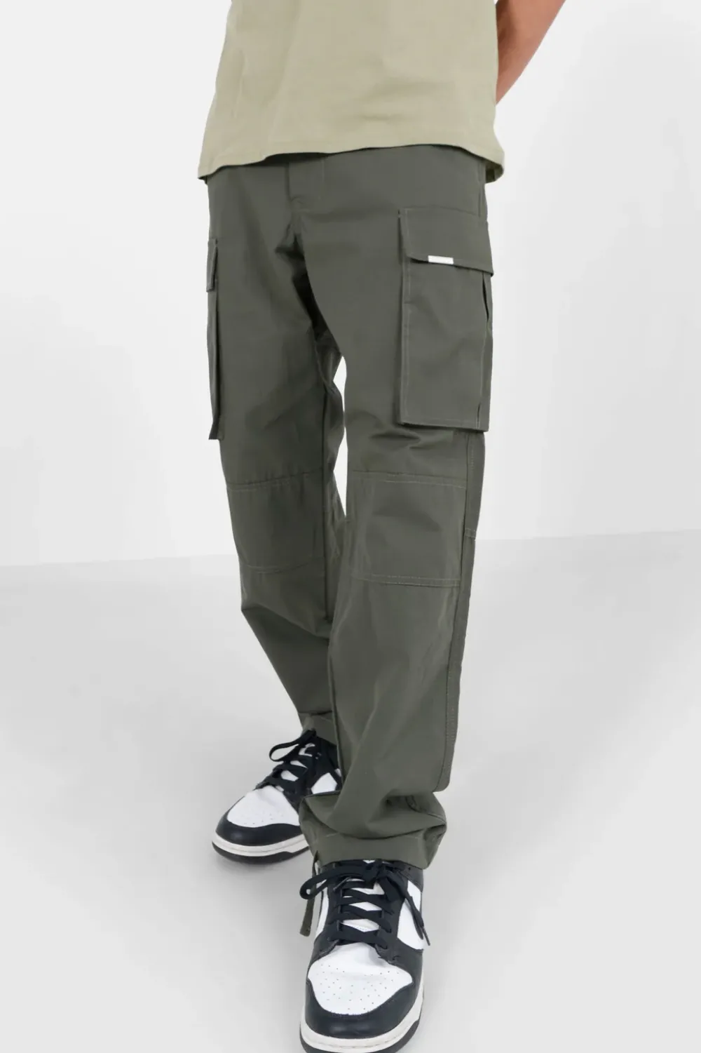 Homme Sixth June Pantalons | Pantalon Cargo Resistant Vert Kaki