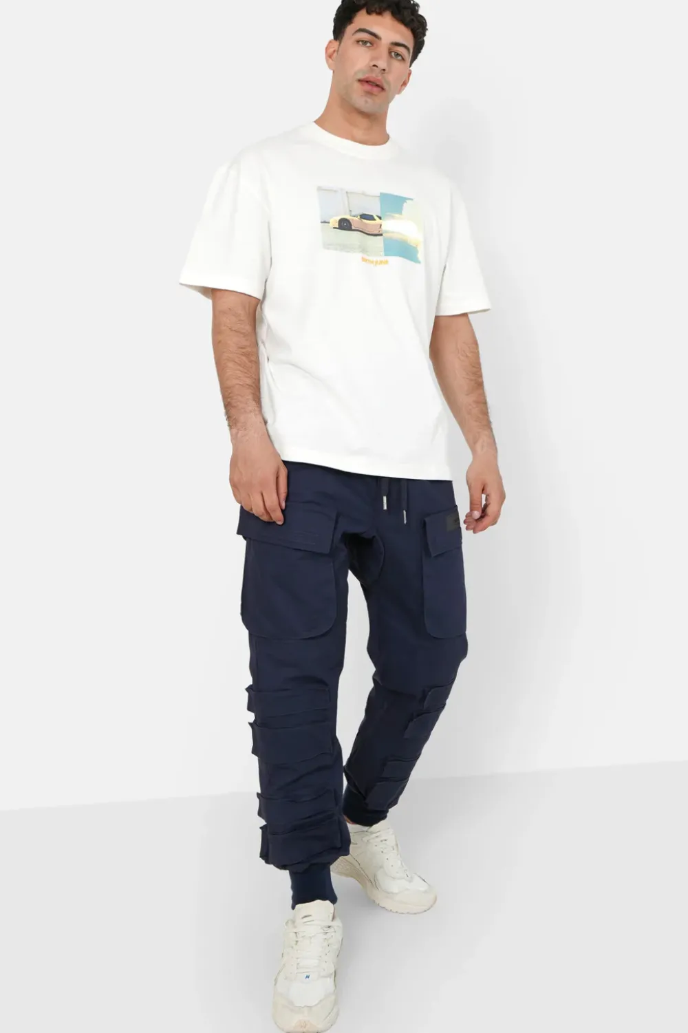 Homme Sixth June Pantalons | Pantalon Cargo Tactique Large Bleu Fonce