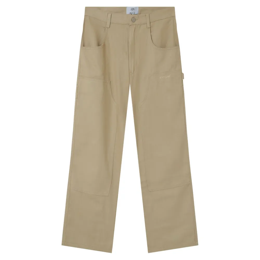 Homme Sixth June Pantalons | Pantalon Carpenter Poches Beige Clair