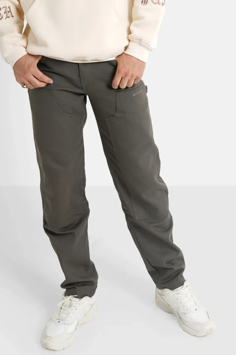 Homme Sixth June Pantalons | Pantalon Carpenter Poches Gris Fonce