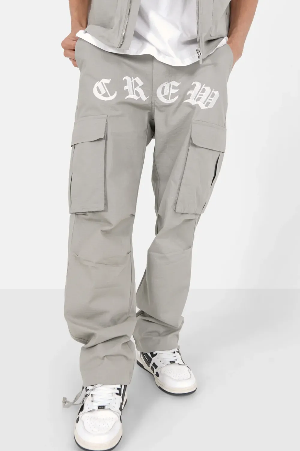 Homme Sixth June Pantalons | Pantalon Crew Resistant Gris Clair