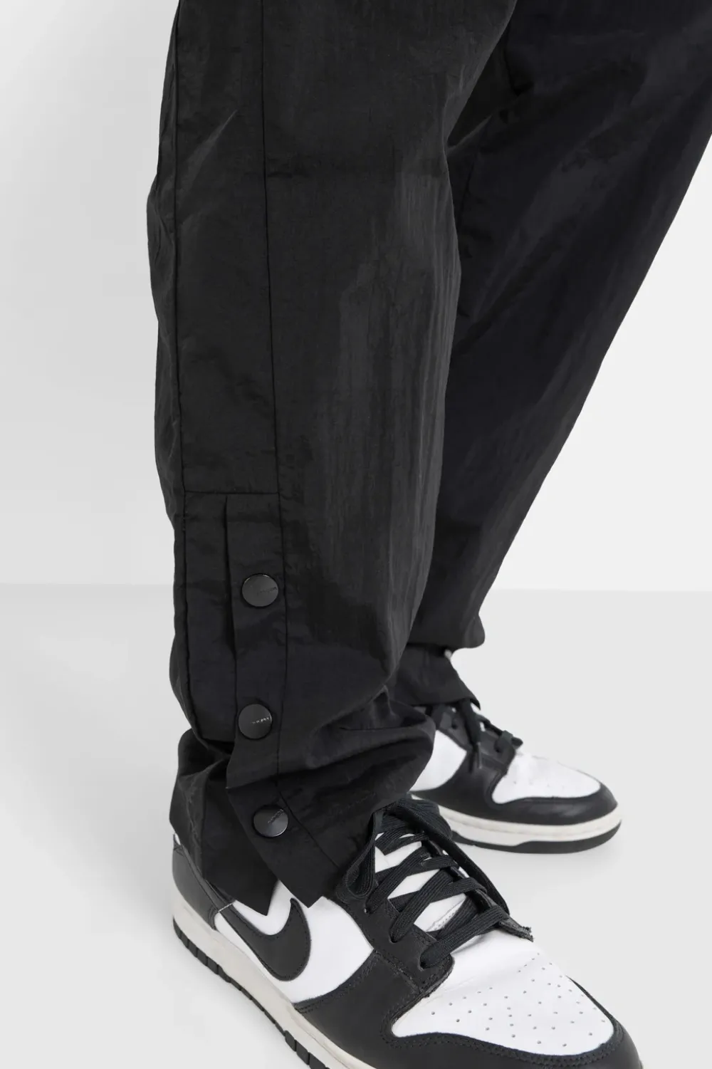 Homme Sixth June Pantalons | Pantalon Leger Boutons Broderie Noir